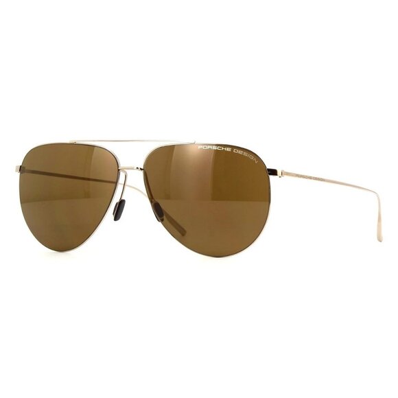 New PORSCHE DESIGN Gold Aviator P8939 B Sunglasses Women - Picture 1 of 4